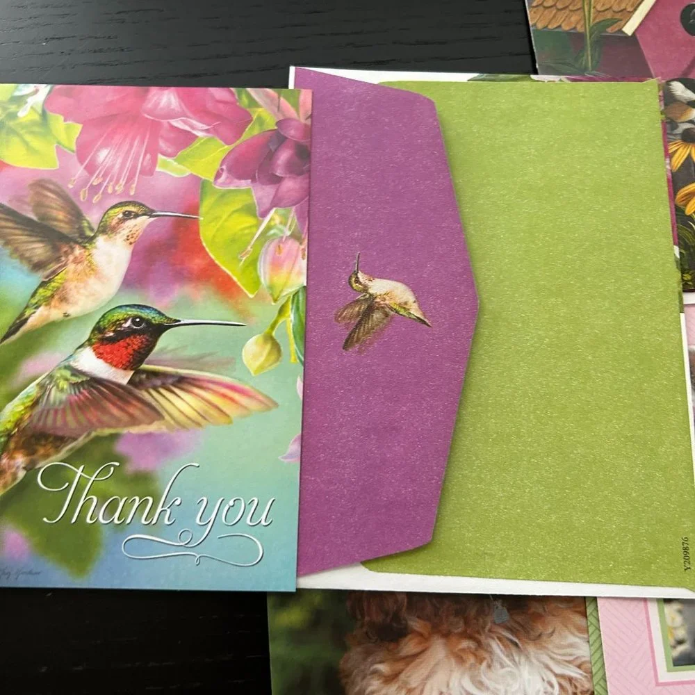 Mixed Lot of 28 Greeting Cards w/ Envelope Dogs Puppies Cats Kittens and Birds